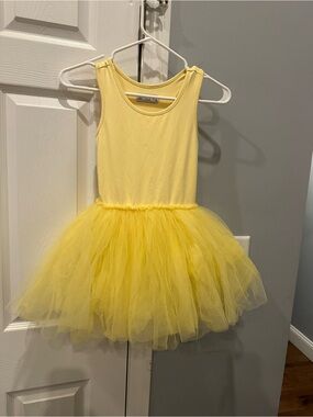 Kids Yellow Tulle Ballet Costume Dress